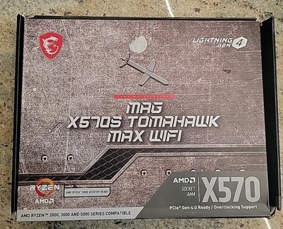 MAG X570S MSI TOMAHAWK MAX WIFI AM4 ATX AMD Motherboard (Parts Only).