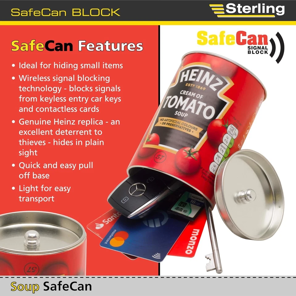 Sterling SafeCan Heinz Tomato Soup RFID Signal Blocking Faraday Can - Image 3 of 3