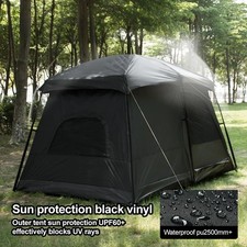 Outdoor Camping Family Tent 3-12 Person Double Layers Oversize 2 Rooms Thickened