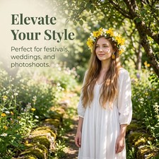 Flower Crown for Weddings, Fairy Crown, and Maternity Photoshoots