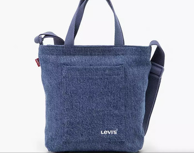 Levi's Shoulder Denim Tote bag ~ mini Icon Tote dark blue