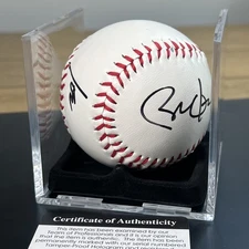 Barack Obama & Joe Biden SIGNED BASEBALL President Autographed Case w/HOLO COA