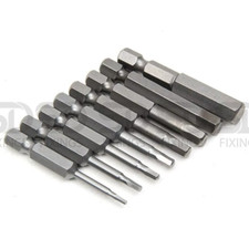 1.5-12mm x 50mm Hex Head Magnetic Screwdriver Bits, 1/4 Inch Hex Shank S2 Steel