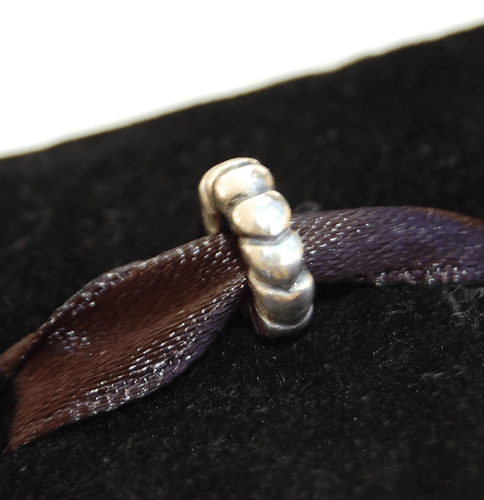 Genuine Pandora Silver Spacer - Row of Hearts - 790204 - retired - Picture 1 of 3