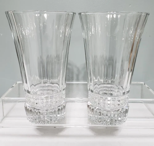 Set of 2 Cristal D'Arques Durand Victoria 6 ¼” Crystal 16 oz Tumbler Water Glass