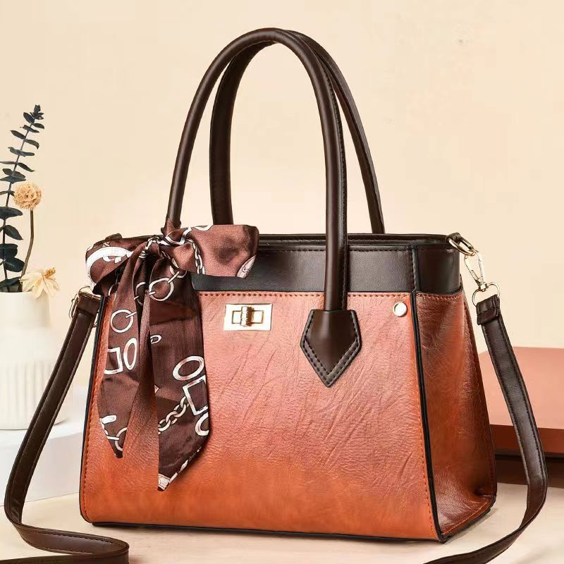 Women Leather Barrel Bags Hobo Totes Crossbody Satchel Handbags