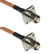 RG400 BNC Flange Female to BNC Flange Female RF Cable FAST-SHIP LOT