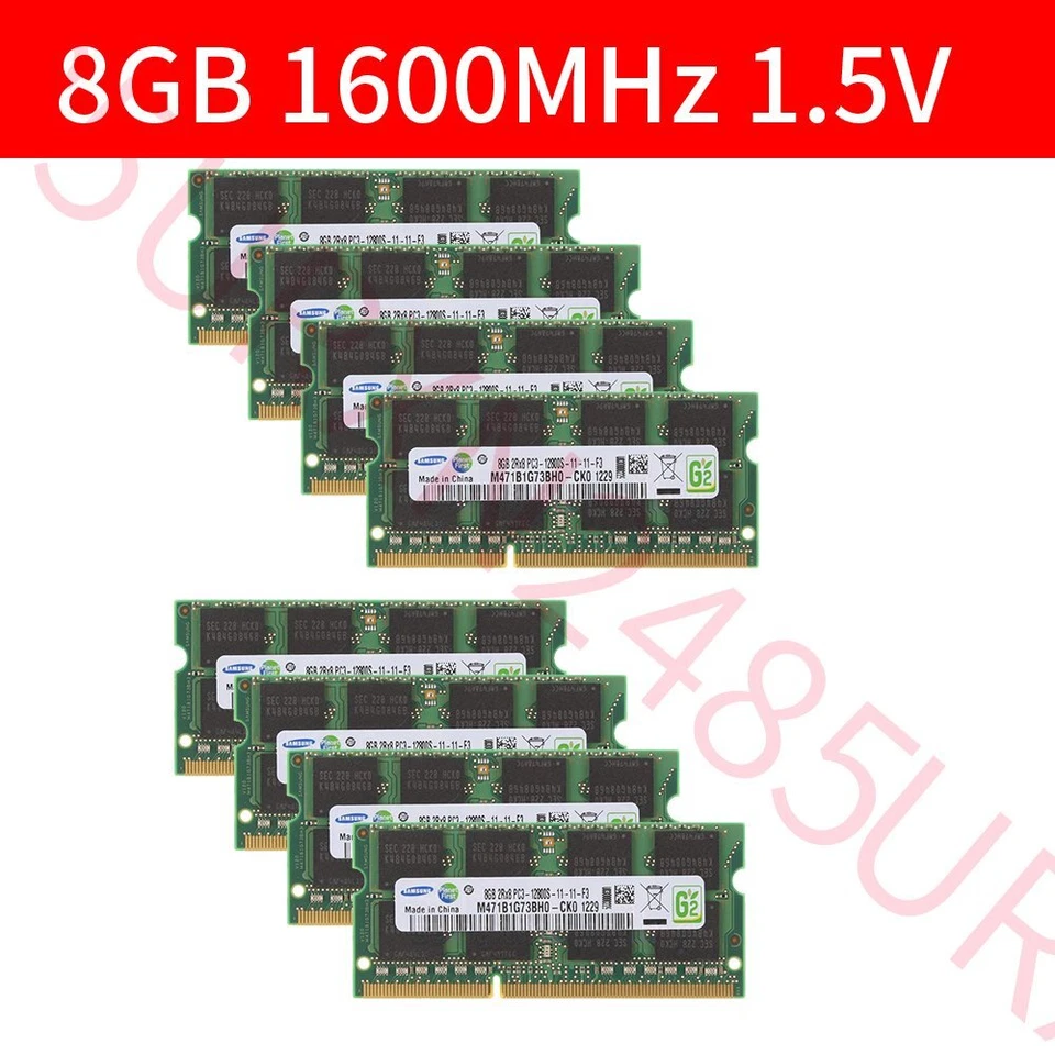 For Samsung 64GB 32GB 16GB 8G DDR3 PC3-12800S 1600MHz SODIMM Notebook RAM UK Lot - Image 2 of 4