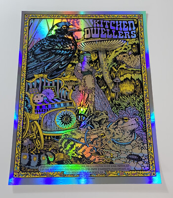 Kitchen Dwellers Poster February Tour 2023 Silkscreen Rainbow Foil Show Edtn