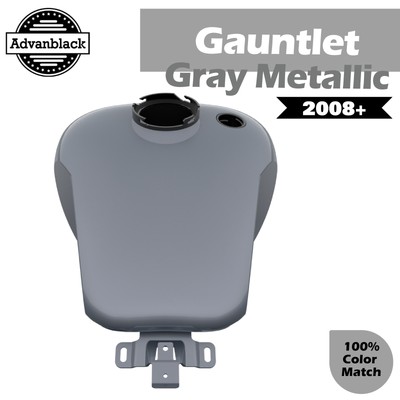 Gauntlet Gray Metallic Holeshot Gas Tank Knee Cutout Fits 2008-2023 Harley