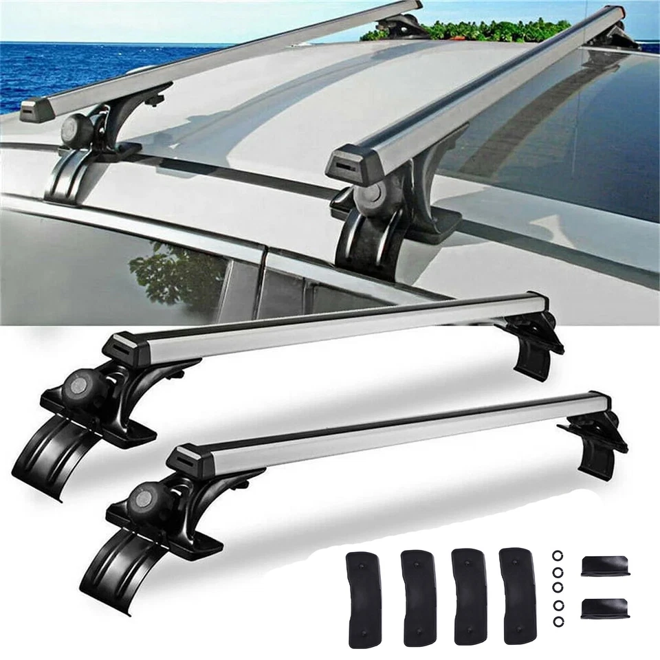 Barras transversales de techo superior de 48" portaequipajes para Ford Ranger XLT doble cabina Foto 3 de 4