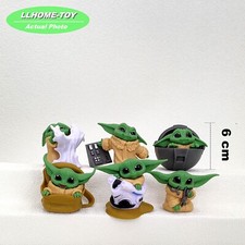 Anime Movie SW BABY YODA 6pcs set funny cute PVC Figure Statue Toy Gift