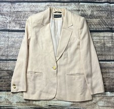 VTG Giorgio Sant Angelo Blazer Jacket Women's Size 10 Linen Blend Dusty Pink