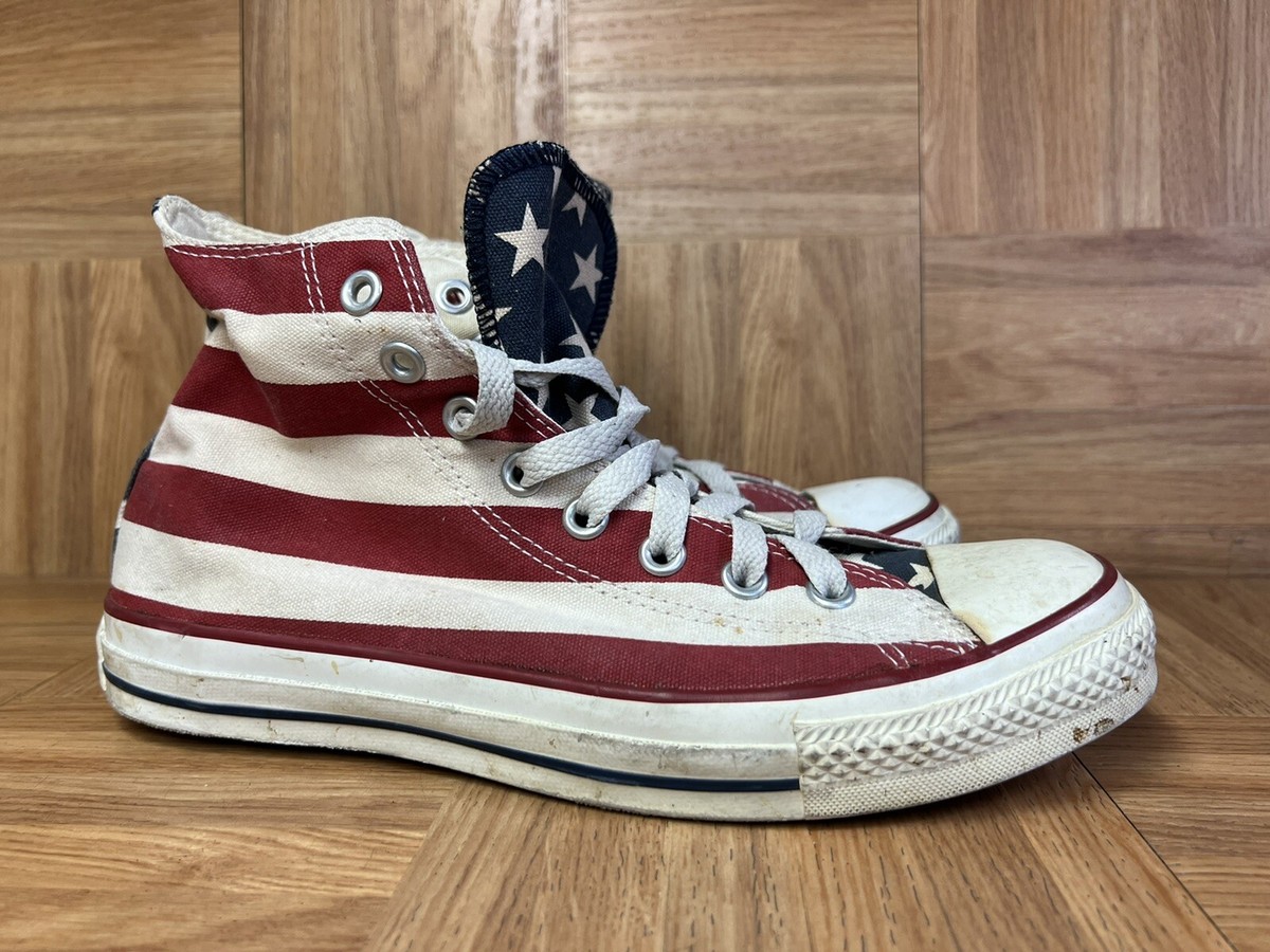 VNTG🔥 Converse Chuck Taylor All Star Hi Sneakers USA FLAG