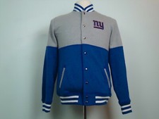 NFL Team Apparel NY Giants Boy  s Letterman Bomber Jacket Size L 14/16