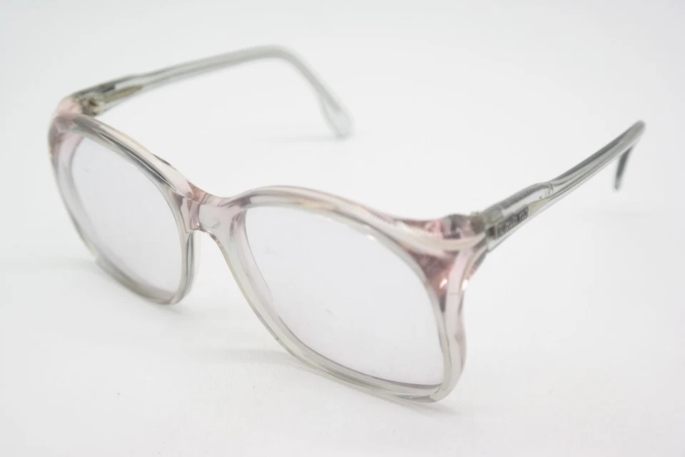 Vintage Brille Tiziano 201 Transparent Weiß Violett Silber Oval Brillengestell - Bild 3 von 4
