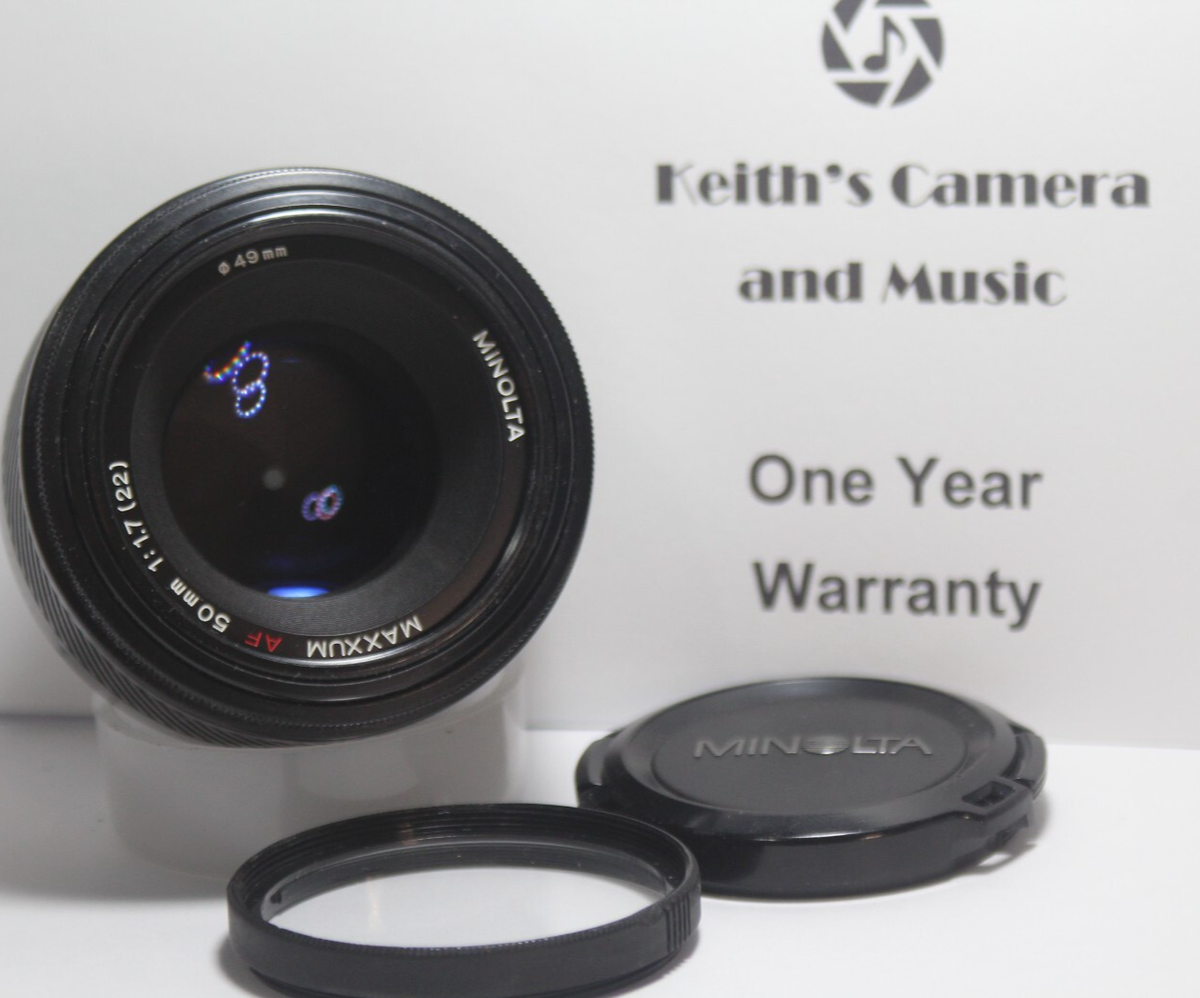 1yrWarranty minty Minolta Maxxum AF 50mm f1.7 Lens Sony A Mount