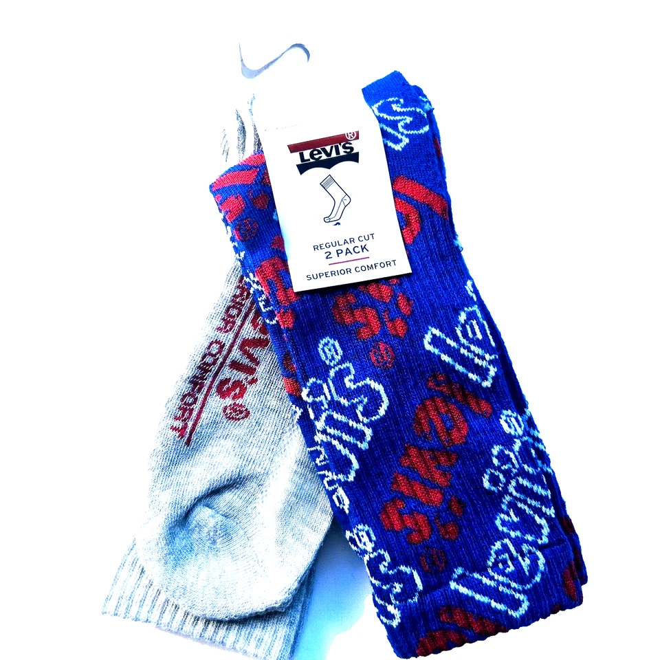 Paquete de 2 calcetines Levi's Pride para hombre corte regular confort superior talla 8-12 Foto 4 de 4