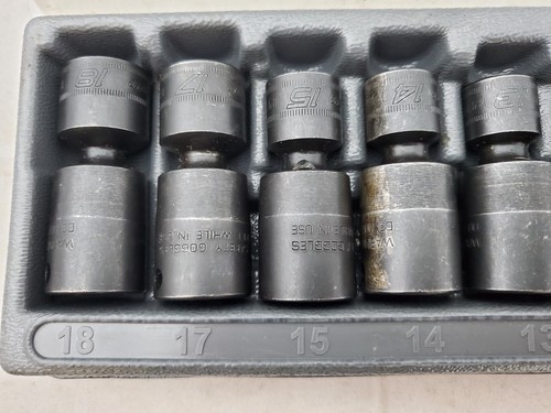 Snap On 207IPFM Metric Flank Drive Shallow Impact Swivel Socket Set, 7Pc 3/8Dr - Bild 2 von 10