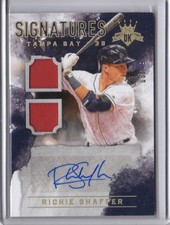 2017 Diamond Kings Dual Relic Auto Patch Richie Shaffer #RS Rays /49