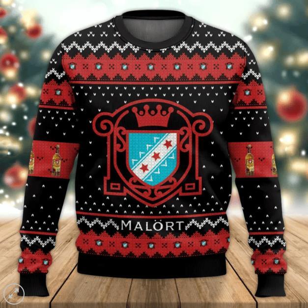 Malort Drink Ugly Christmas Sweater  Christmas Holiday Sweater  Funny Gift