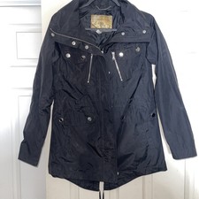 Celsius Jacket Womens Small Black Full Zip Hooded Parka Coat