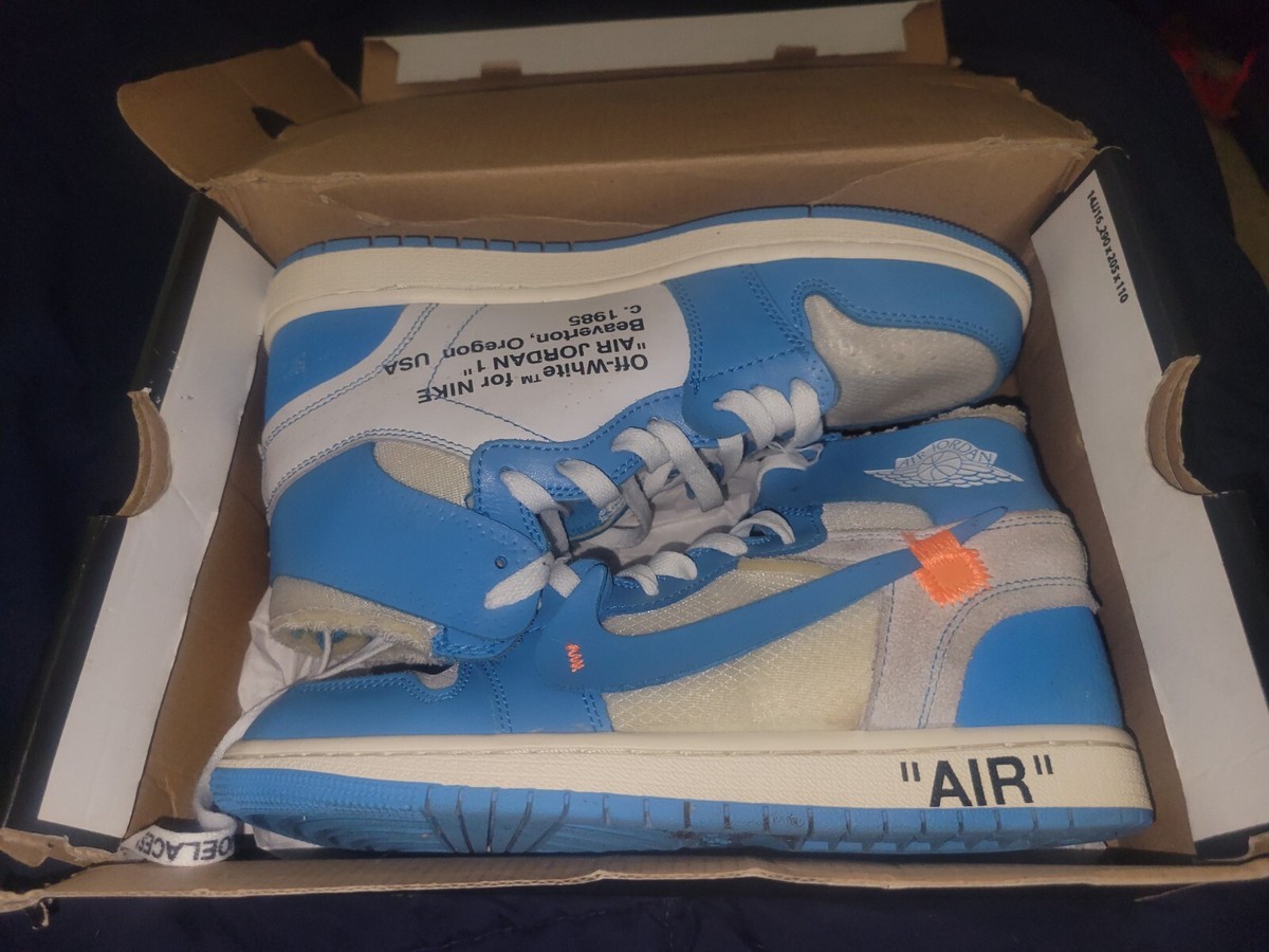 NIKE Air Jordan Retro UNC OFF-WHITE SIZE 7 Blue | eBay