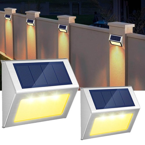 Solar Step Lights Outdoor Waterproof Garden Stair Fence Wall LED Solar Deck Lamp - Picture 12 of 15