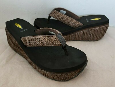 Volatile Wedge Platform Slip On Sandals Women's Size 9