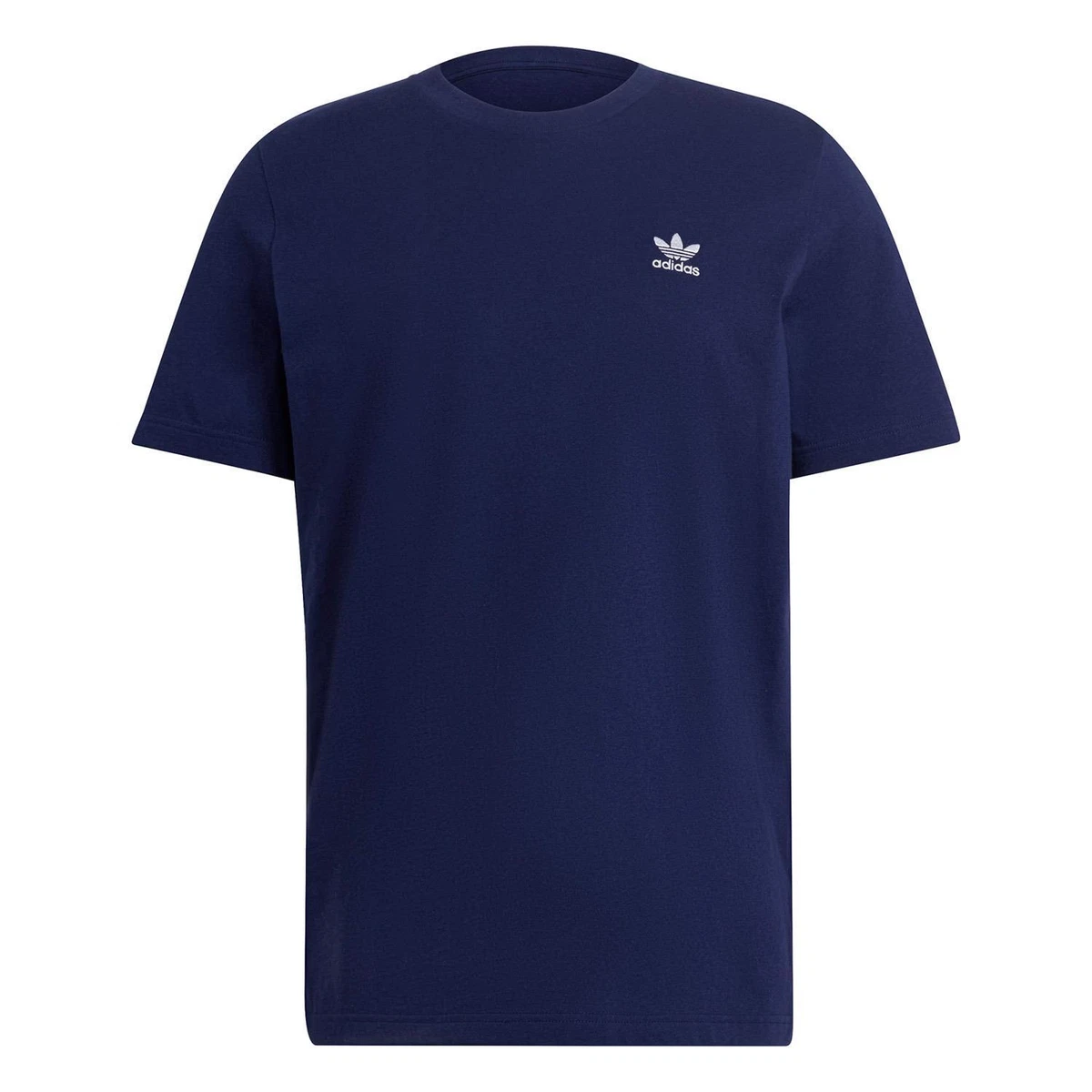 adidas ORIGINALS OG RETRO eBay T-SHIRT TREFOIL TEE ESSENTIALS | MENS BLUE NAVY ADICOLOR