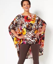 Attitudes by Renee Global Illusions Como Jersey Regular Tunic Fierce Flrl Medium