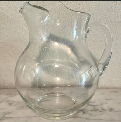 Vintage Libbey Glass Creamer Pitcher Clear Glass Acapulco 5 