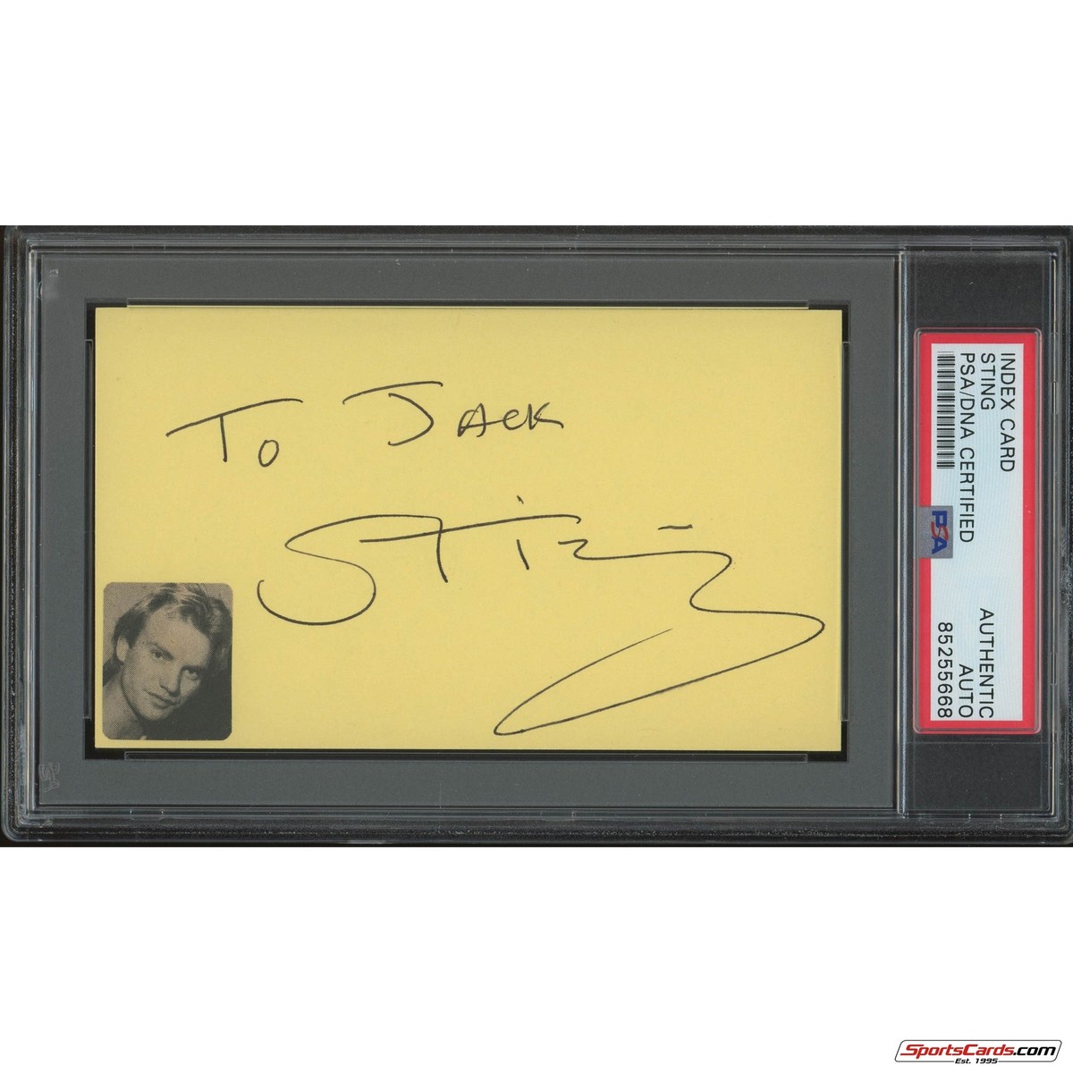 sting直筆サイン Sting The Police Singer Signed Auto 3x5 Card PSA/DNA | eBay