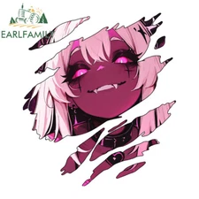 EARLFAMILY 5.1" Devil Girl Creative Tear Graffiti Anime Car Stickers Vinyl Decal