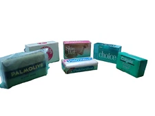 Palmolive NOS vintage soap bars Choice Goddess Pumice Skin Mist white bath lot 6