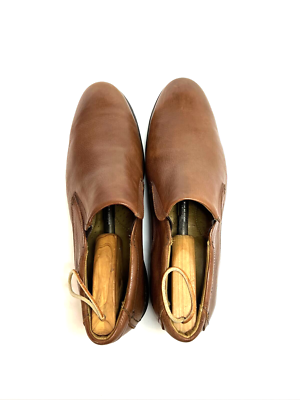 American Classic By De La Rentis Brown Leather Loafers Slip 