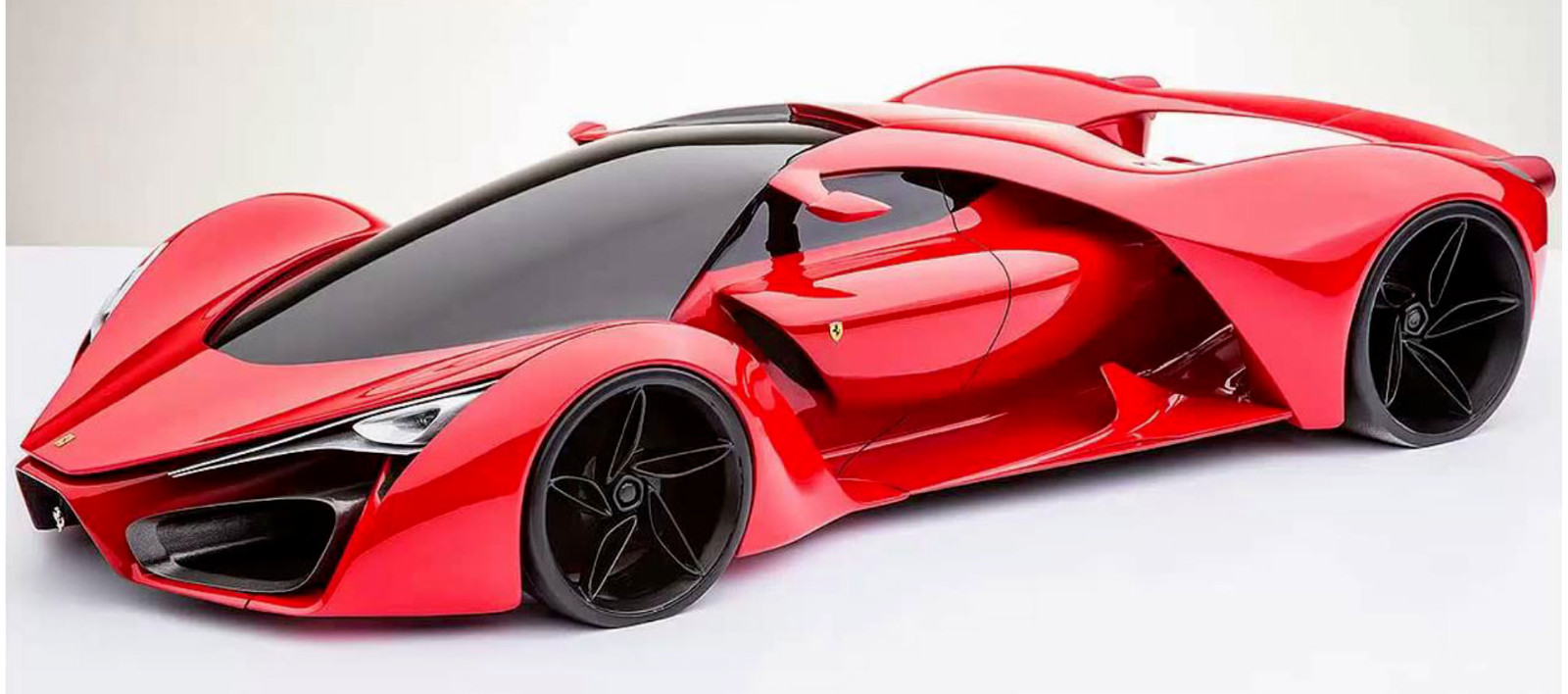 FERRARI Race Car Racing Hypercar Concept Red Custom Built LARGE 1:12SCALE MODEL