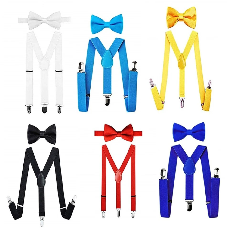 LOVELEGIS Bretelle bambino papillon completo bretelle elastiche regolabili L.25235