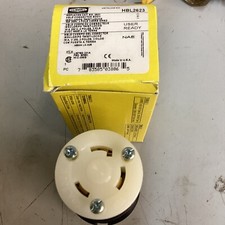 Hubbell HBL2623 Twist Lock Connector Body 30A 250V 2 Pole 3 Wire