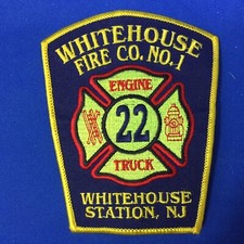 Whitehouse Fire Co. No. 1 Engin 22 Truck Whitehouse Station NJ Shoulder Patch