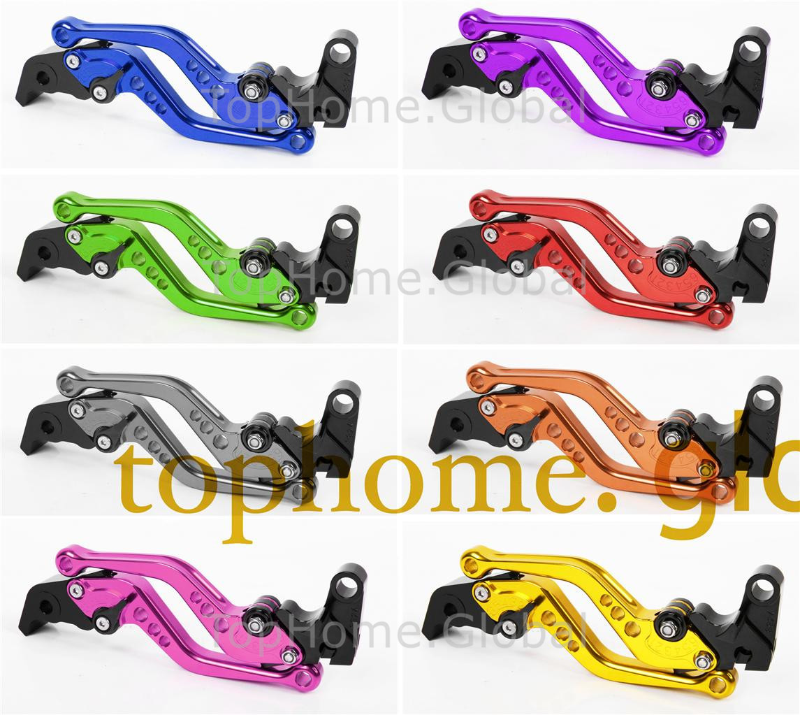 Black Short Brake & Clutch Levers For Yamaha YZF-R6 2005-2016 - CNC Aluminum With R6 Logo, 6-Month Warranty