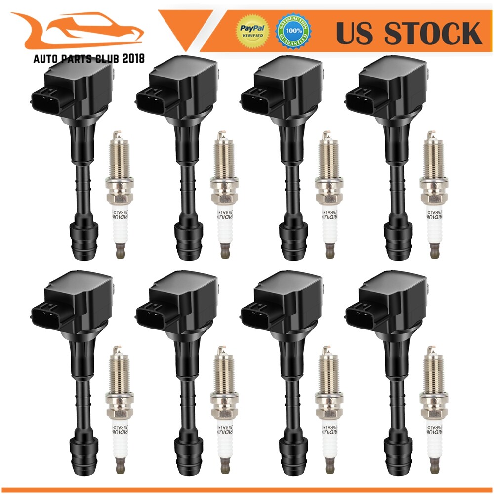 8-Piece Spark Plug & Ignition Coil Kit For Nissan Armada, Titan, Infiniti QX56 5.6L V8 (UF510) 3 thumbnail image