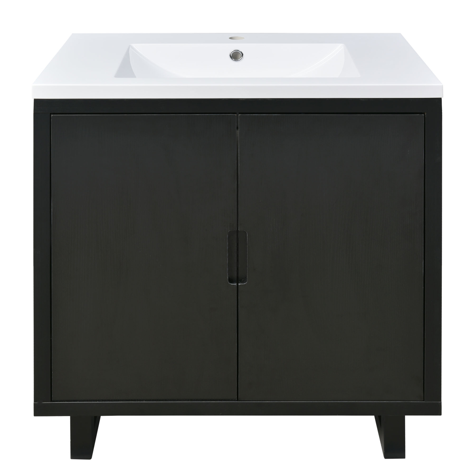 30" Freestanding Bathroom Vanity w/ Sink, Retro Bathroom Vanity