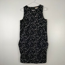 Michael Kors Dress Women's 6 Black white Dots Sleeveless Shift Career Office
