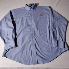 Dairy Queen Berkshire Hathaway Corporate Dress Shirt Costume Sz Large Long Sleev