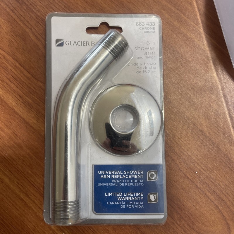 Glacier Bay Shower Arm Chrome 6" 663 433