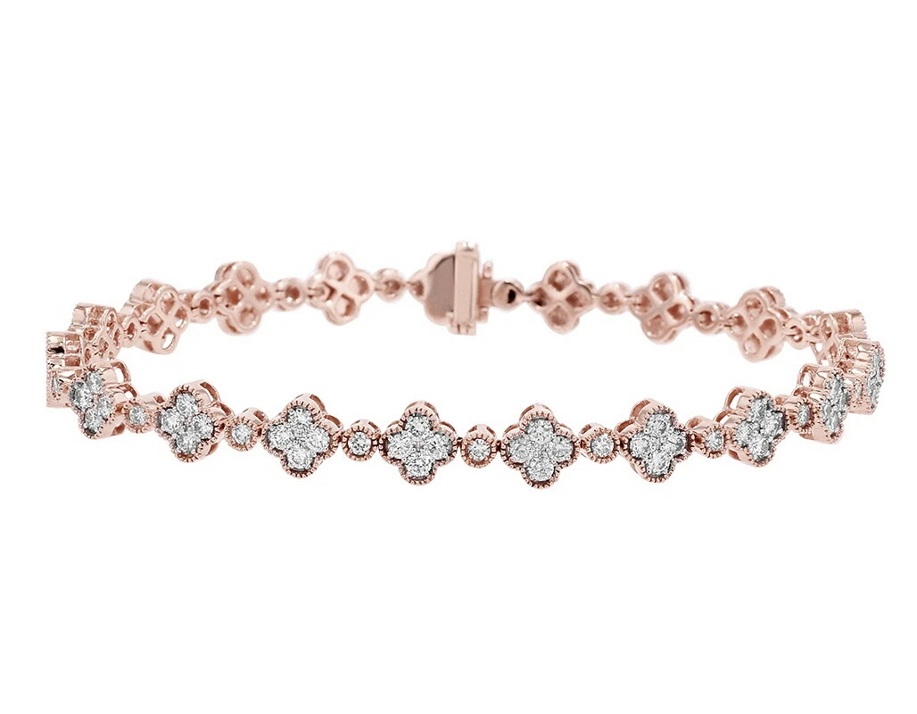 Clover online diamond bracelet