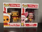 NEW Funko Pop! Disney Winnie The Pooh and Piglet Christmas Edition #614 #615 LOT