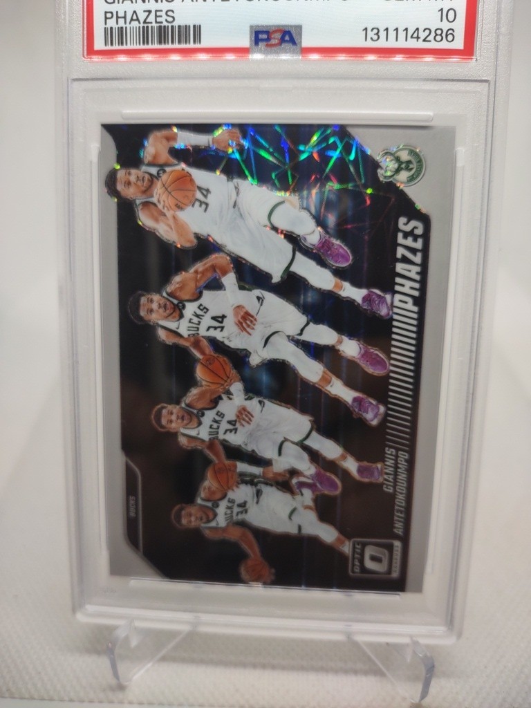 Giannis Antetokounmpo 2024-25 NBA Optic Phazes Case Hit SSP RARE PSA 10 Low Pop