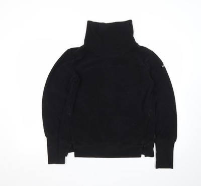 Alo Yoga Damen Fleecepullover schwarz Rollkragen Größe S